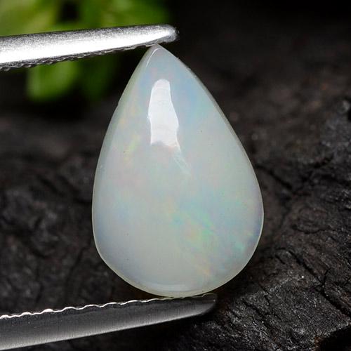 9,17 ctw natürlicher Bläulich-weiß Opal, Birnenform, Transparent