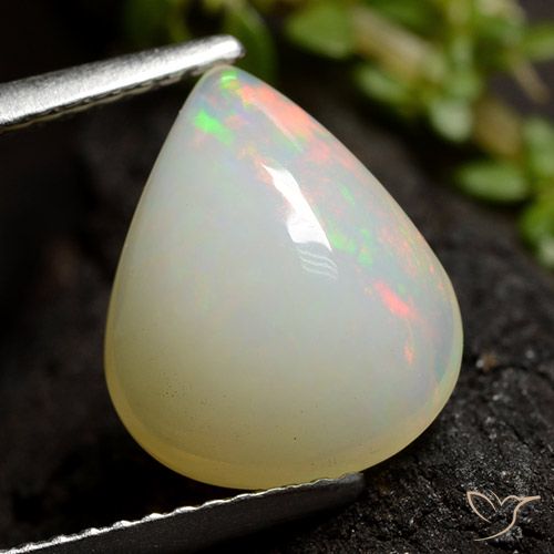 3.04ct Natürlicher Mehrfarbig Opal, Birnenform, Lichtdurchlässig