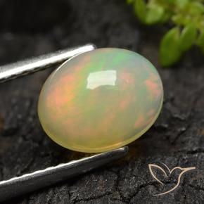 9,17 ctw natürlicher Mehrfarbig Opal, Oval Schliff, Lichtdurchlässig