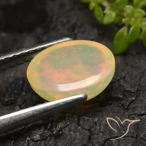 9,17 ctw natürlicher Mehrfarbig Opal, Oval Schliff, Lichtdurchlässig