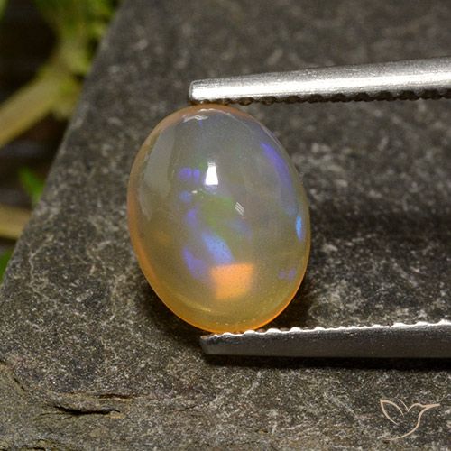 1.20ct Natürlicher Mehrfarbig Opal, Oval, Transparent, Photo A