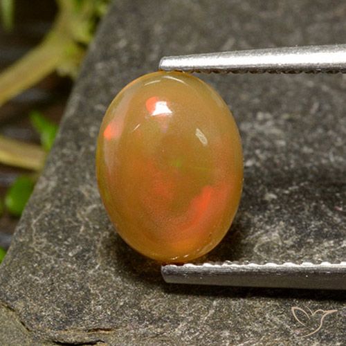 0.93ct Natürlicher Mehrfarbig Opal, Oval, Transparent