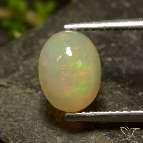 1.42ct Natürlicher Mehrfarbig Opal, Oval, Lichtdurchlässig