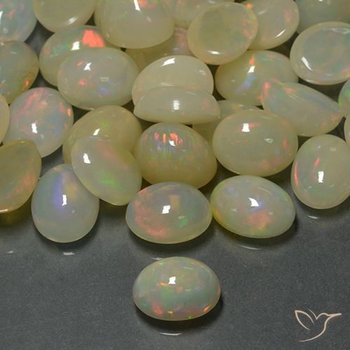 1.26ct Natürlicher Mehrfarbig Opal, Oval, Lichtdurchlässig
