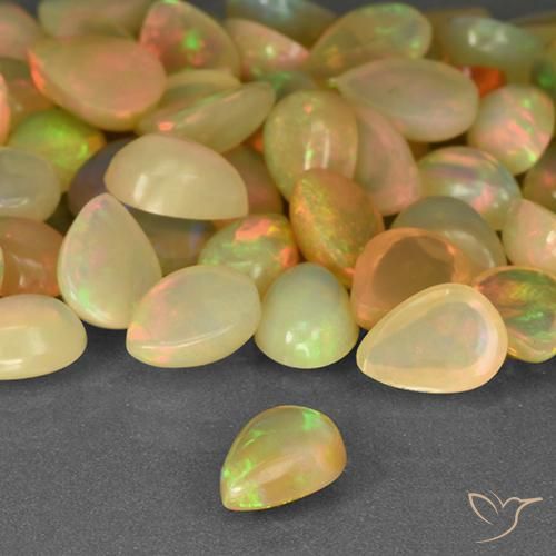 9,17 ctw natürlicher Mehrfarbig Opal, Birnenform, Transparent