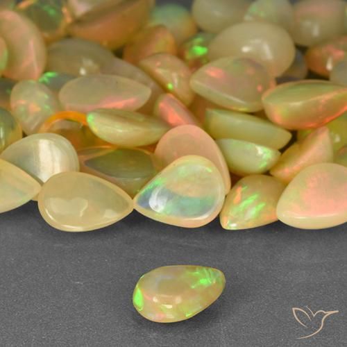 9,17 ctw natürlicher Mehrfarbig Opal, Birnenform, Transparent
