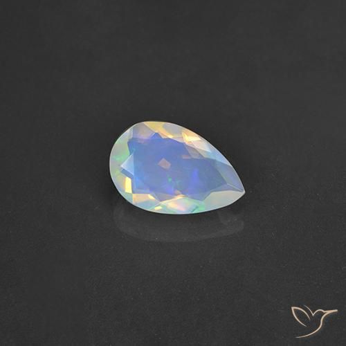 1.53ct Natürlicher Mehrfarbig Opal, Birnenform, Transparent
