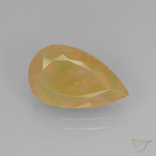 1.67ct Natürlicher Mehrfarbig Opal, Birnenform, Lichtdurchlässig