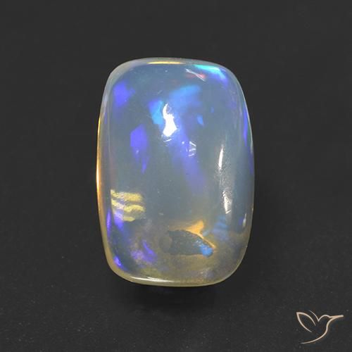 3.39ct Natürlicher Mehrfarbig Opal, Kissen, Transparent