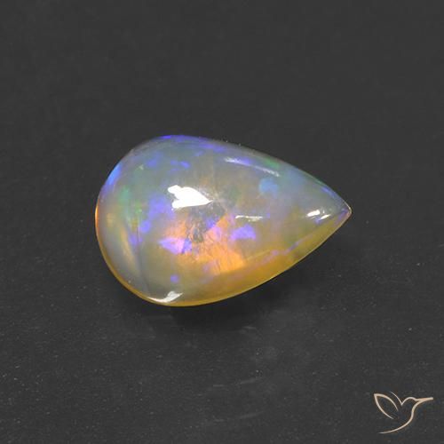 9,17 ctw natürlicher Mehrfarbig Opal, Birnenform, Transparent