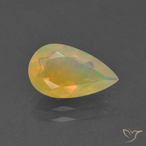 1.29ct Natürlicher Mehrfarbig Opal, Birnenform, Transparent