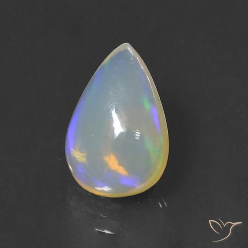 2.14ct Natürlicher Mehrfarbig Opal, Birnenform, Transparent, Photo A