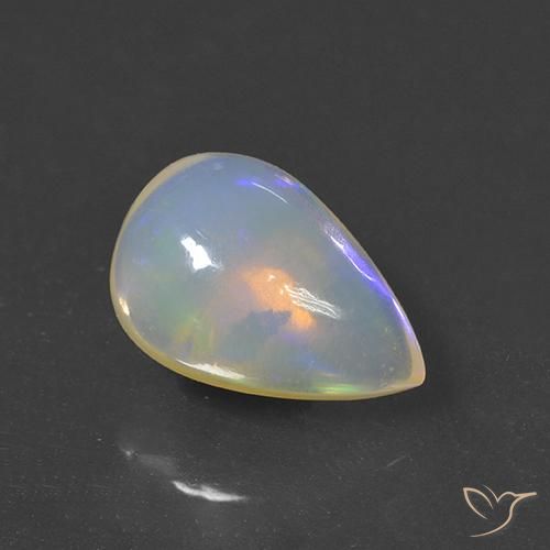 9,17 ctw natürlicher Mehrfarbig Opal, Birnenform, Transparent
