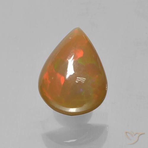1.36ct Natürlicher Mehrfarbig Opal, Birnenform, Lichtdurchlässig