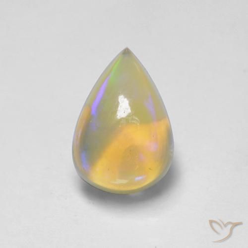 1.60ct Natürlicher Mehrfarbig Opal, Birnenform, Transparent