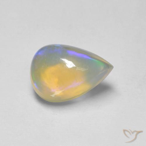 9,17 ctw natürlicher Mehrfarbig Opal, Birnenform, Transparent