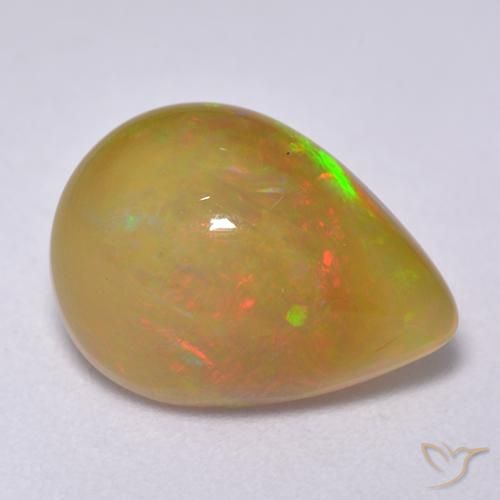 9,17 ctw natürlicher Mehrfarbig Opal, Birnenform, Lichtdurchlässig