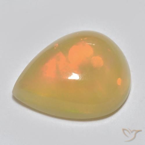 1.25ct Natürlicher Mehrfarbig Opal, Birnenform, Lichtdurchlässig