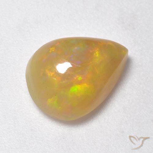 1.59ct Natürlicher Mehrfarbig Opal, Birnenform, Lichtdurchlässig