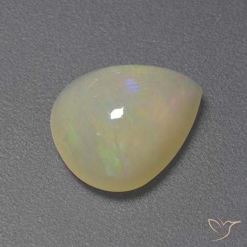 1.55ct Natürlicher Mehrfarbig Opal, Birnenform, Lichtdurchlässig, Photo A