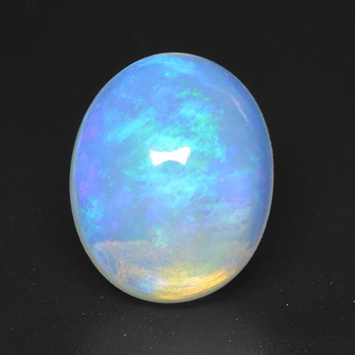 9,17 ctw natürlicher Bläulich-weiß Opal, Oval Schliff, Transparent