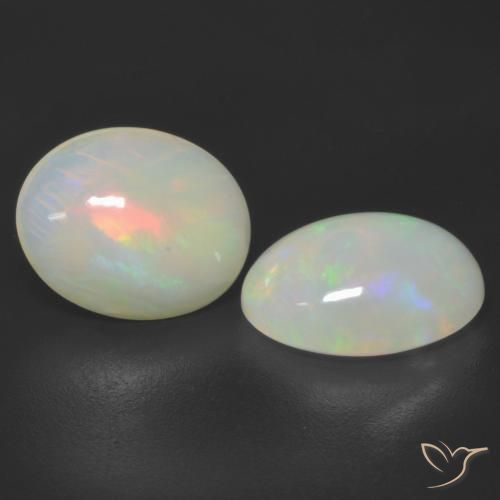 3.88 ct natürliche Mehrfarbig Opal-Edelsteine, Oval, Lichtdurchlässig