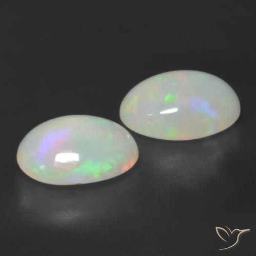 3.88 ct natürliche Mehrfarbig Opal-Edelsteine, Oval, Lichtdurchlässig