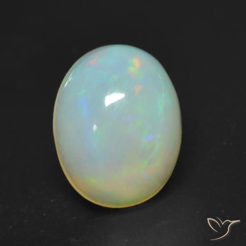 1.14ct Natürlicher Mehrfarbig Opal, Oval, Lichtdurchlässig