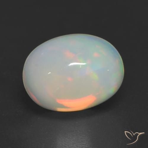 1.54ct Natürlicher Mehrfarbig Opal, Oval, Transparent