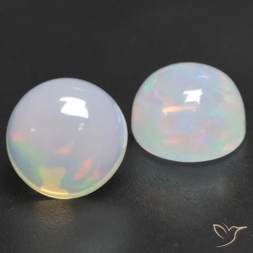 2.07ctw Natürlicher Mehrfarbig Opal, Runden, Transparent