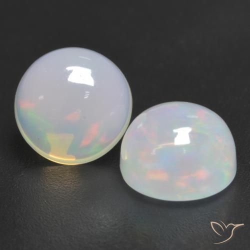 2.07 ct natürliche Mehrfarbig Opal-Edelsteine, Runden, Transparent