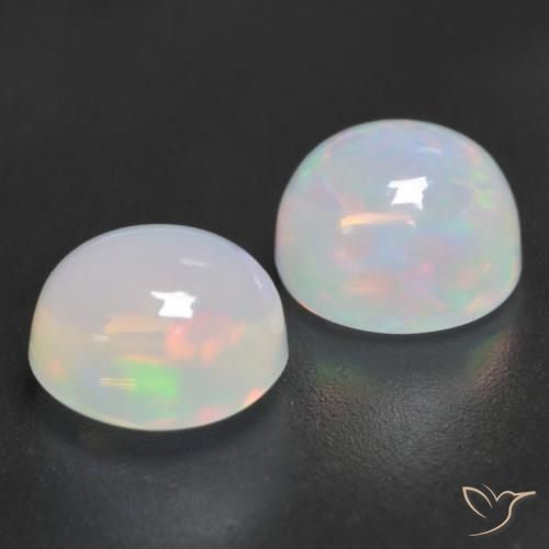 2.07 ct natürliche Mehrfarbig Opal-Edelsteine, Runden, Transparent