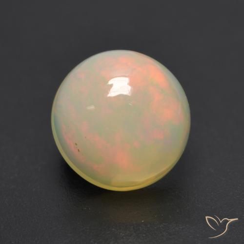 0.95ct Natürlicher Mehrfarbig Opal, Runden, Lichtdurchlässig