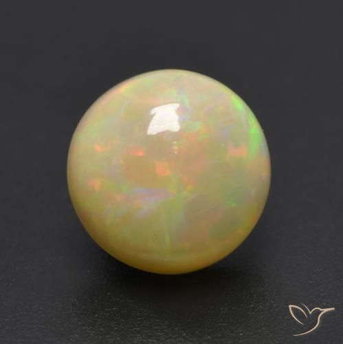 1.10ct Natürlicher Mehrfarbig Opal, Runden, Lichtdurchlässig