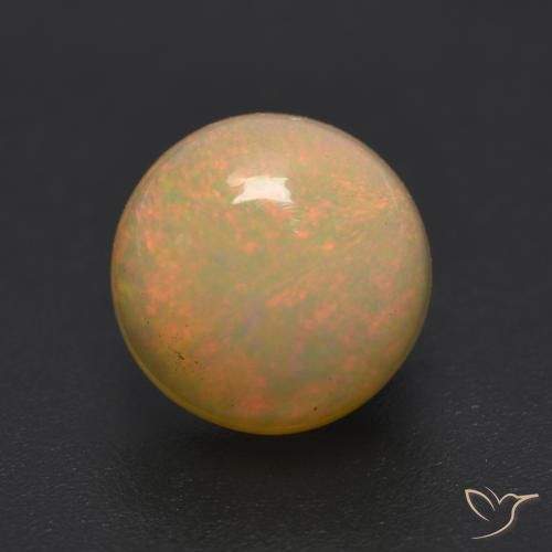 1.05ct Natürlicher Mehrfarbig Opal, Runden, Lichtdurchlässig