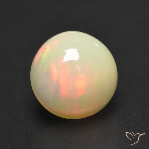 1.08ct Natürlicher Mehrfarbig Opal, Runden, Lichtdurchlässig