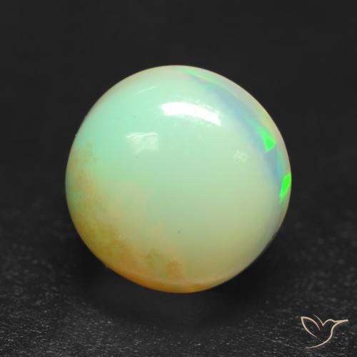 0.85ct Natürlicher Mehrfarbig Opal, Runden, Transparent