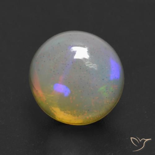 1.01ct Natürlicher Mehrfarbig Opal, Runden, Transparent