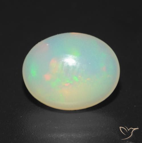 1.15ct Natürlicher Mehrfarbig Opal, Oval, Lichtdurchlässig