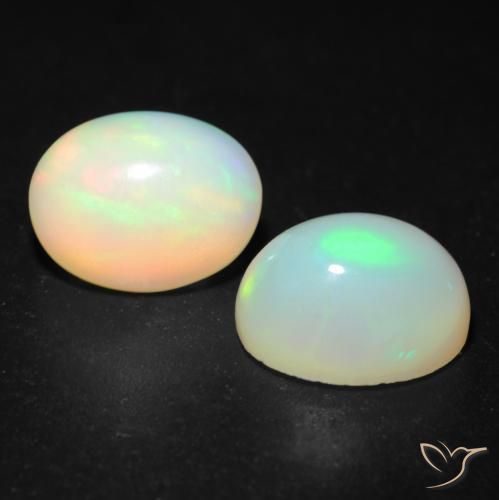 2.77 ct natürliche Mehrfarbig Opal-Edelsteine, Oval, Transparent