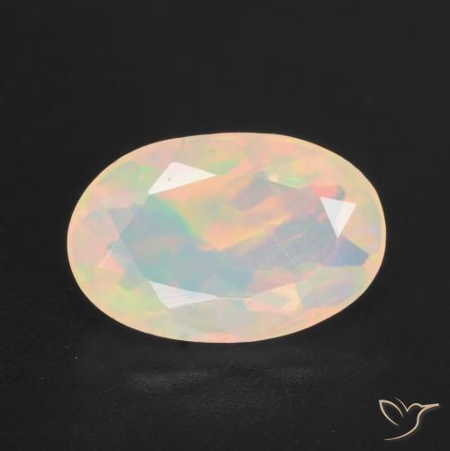 1.42ct Natürlicher Mehrfarbig Opal, Oval, Transparent
