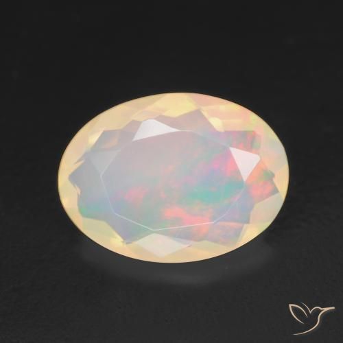 1.34ct Natürlicher Mehrfarbig Opal, Oval, Transparent