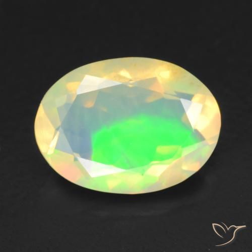 0.73ct Natürlicher Mehrfarbig Opal, Oval, Transparent