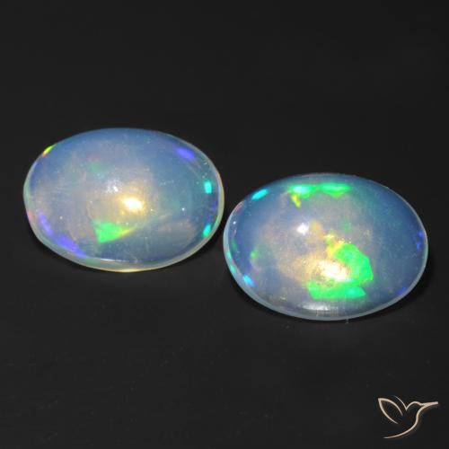 0.94ctw Natürlicher Mehrfarbig Opal, Oval, Transparent