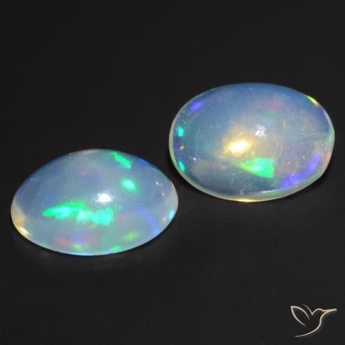 0.94 ct natürliche Mehrfarbig Opal-Edelsteine, Oval, Transparent