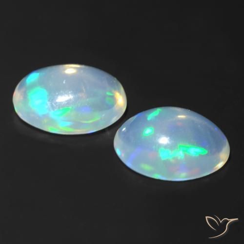 0.94 ct natürliche Mehrfarbig Opal-Edelsteine, Oval, Transparent