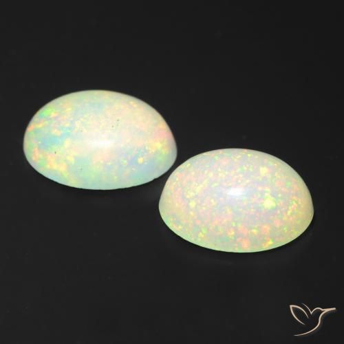 1.00 ct natürliche Mehrfarbig Opal-Edelsteine, Oval, Lichtdurchlässig