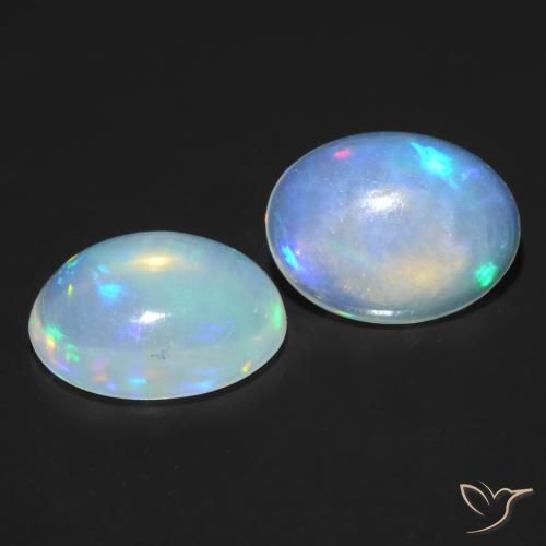 1.37 ct natürliche Mehrfarbig Opal-Edelsteine, Oval, Transparent