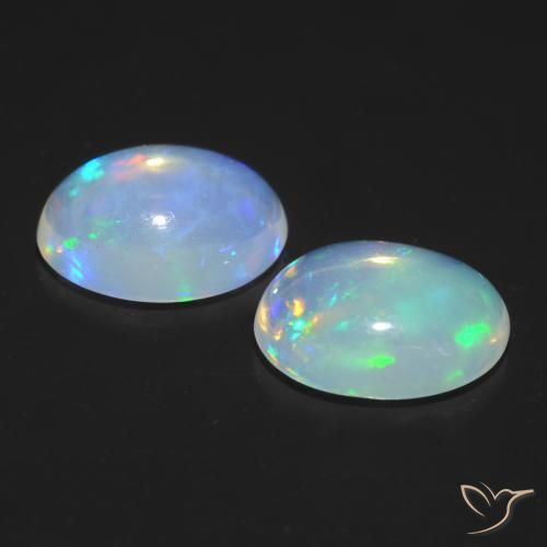 1.37 ct natürliche Mehrfarbig Opal-Edelsteine, Oval, Transparent