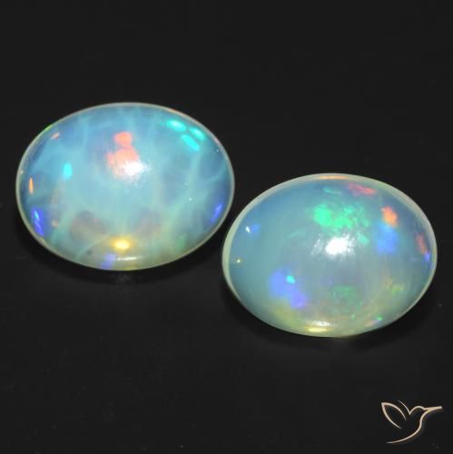 1.78ctw Natürlicher Mehrfarbig Opal, Oval, Transparent